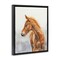 Stupell Industries Watercolor Brown Foal Framed Floater Canvas Wall Art Design by Birch & Ink